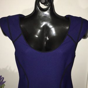 Express navy purple bodycon dress // size 8